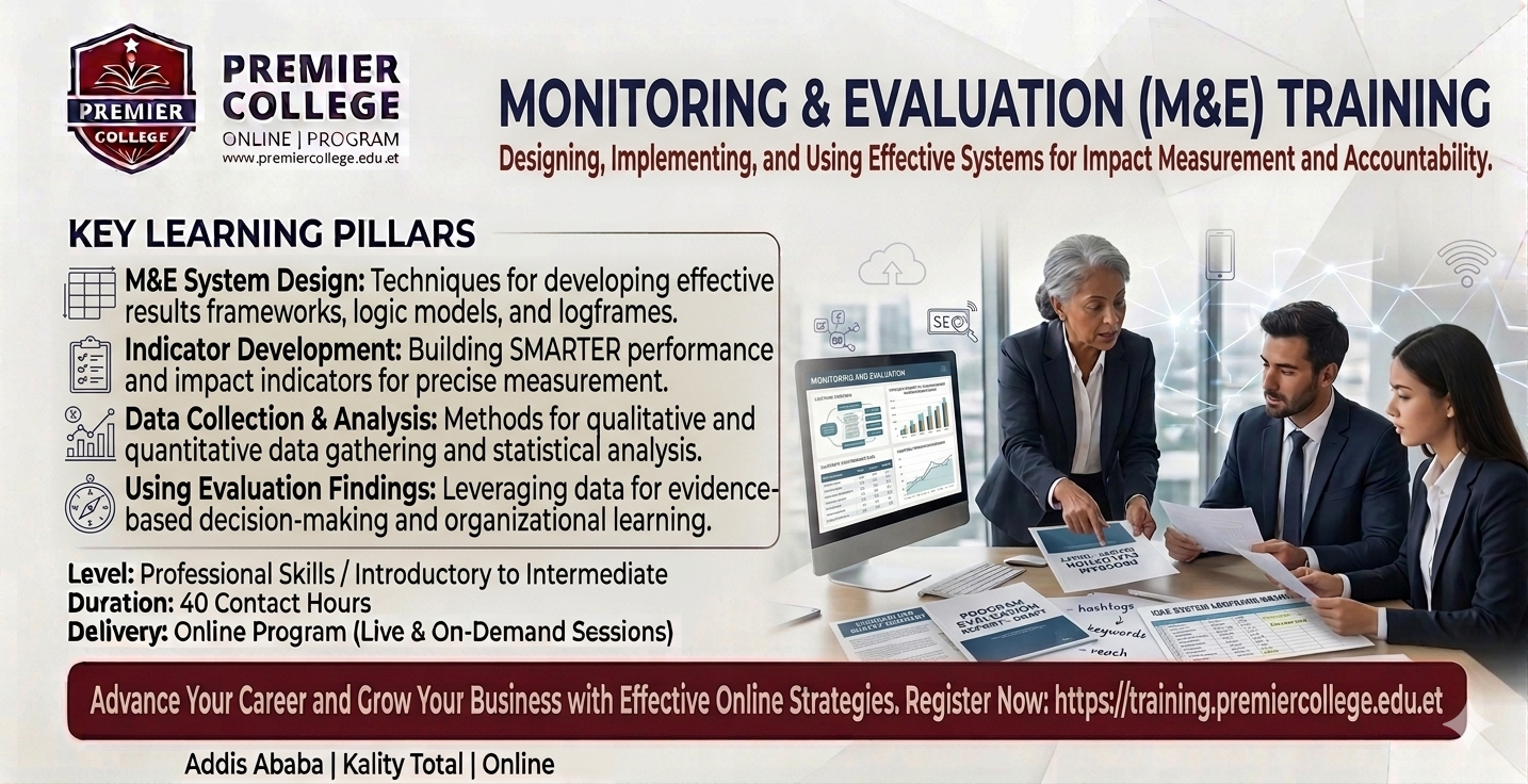 Monitoring and Evaluation (M&E) Training